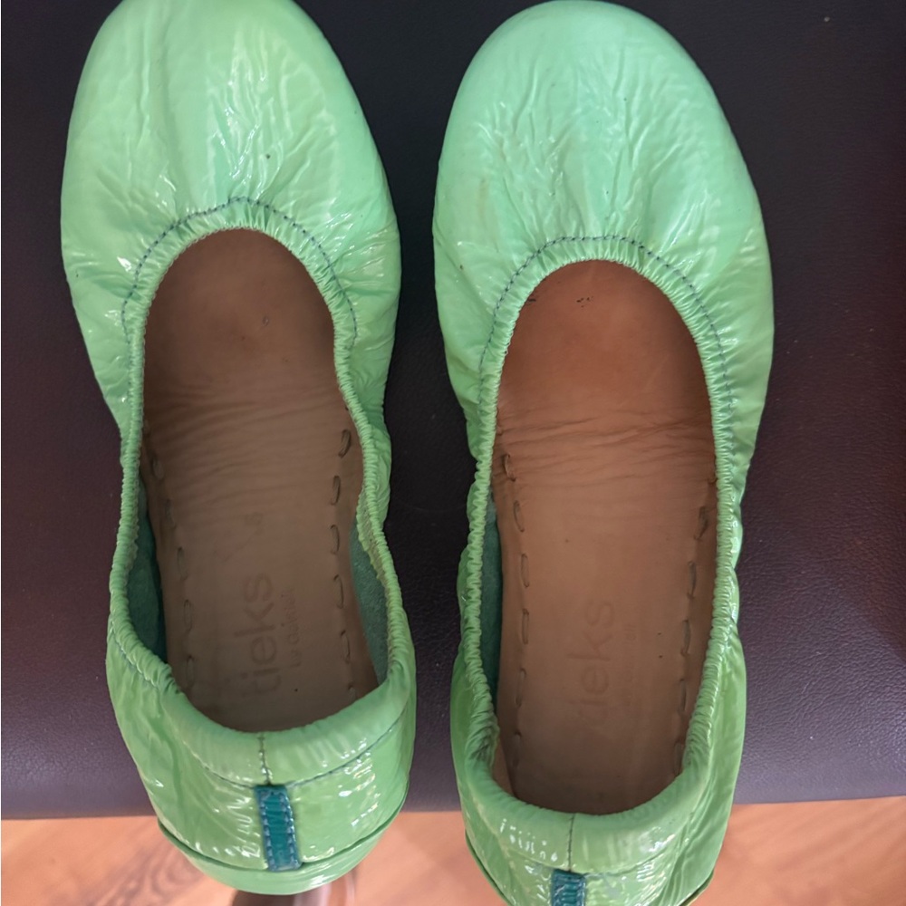 Tieks Vibrant Green Ballet Flats